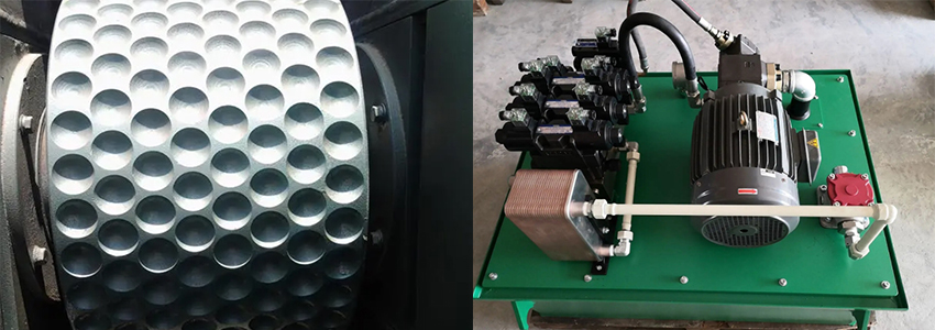 Briquette machine hydraulic system